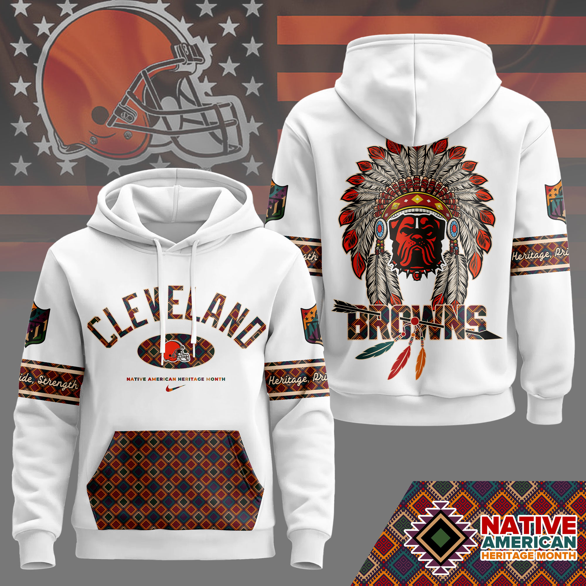 Cleveland Browns | Premium NFL Heritage Month Special Hoodie