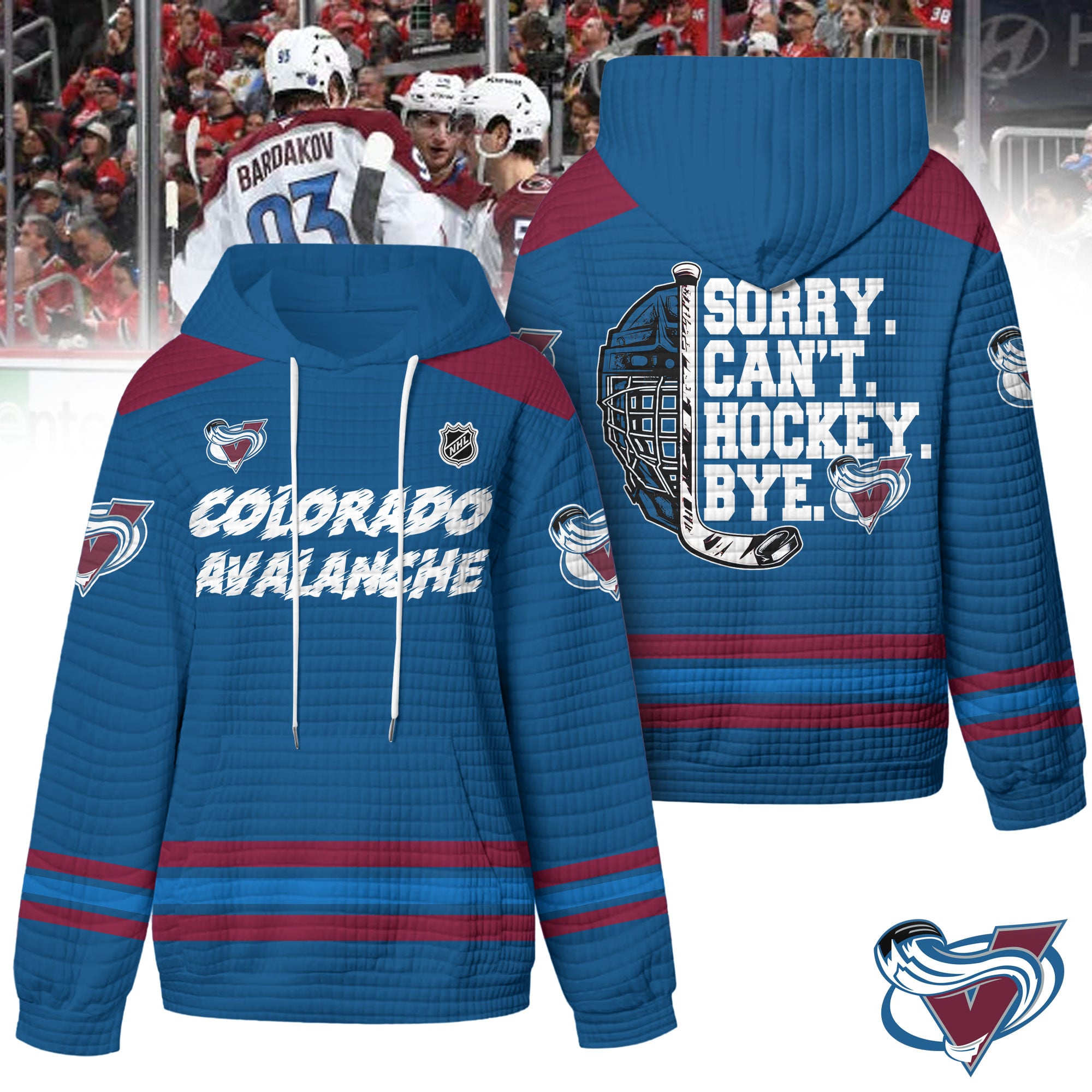 Colorado Avalanche | Premium NHL Sorry Busy Hockey Waffle Hoodie