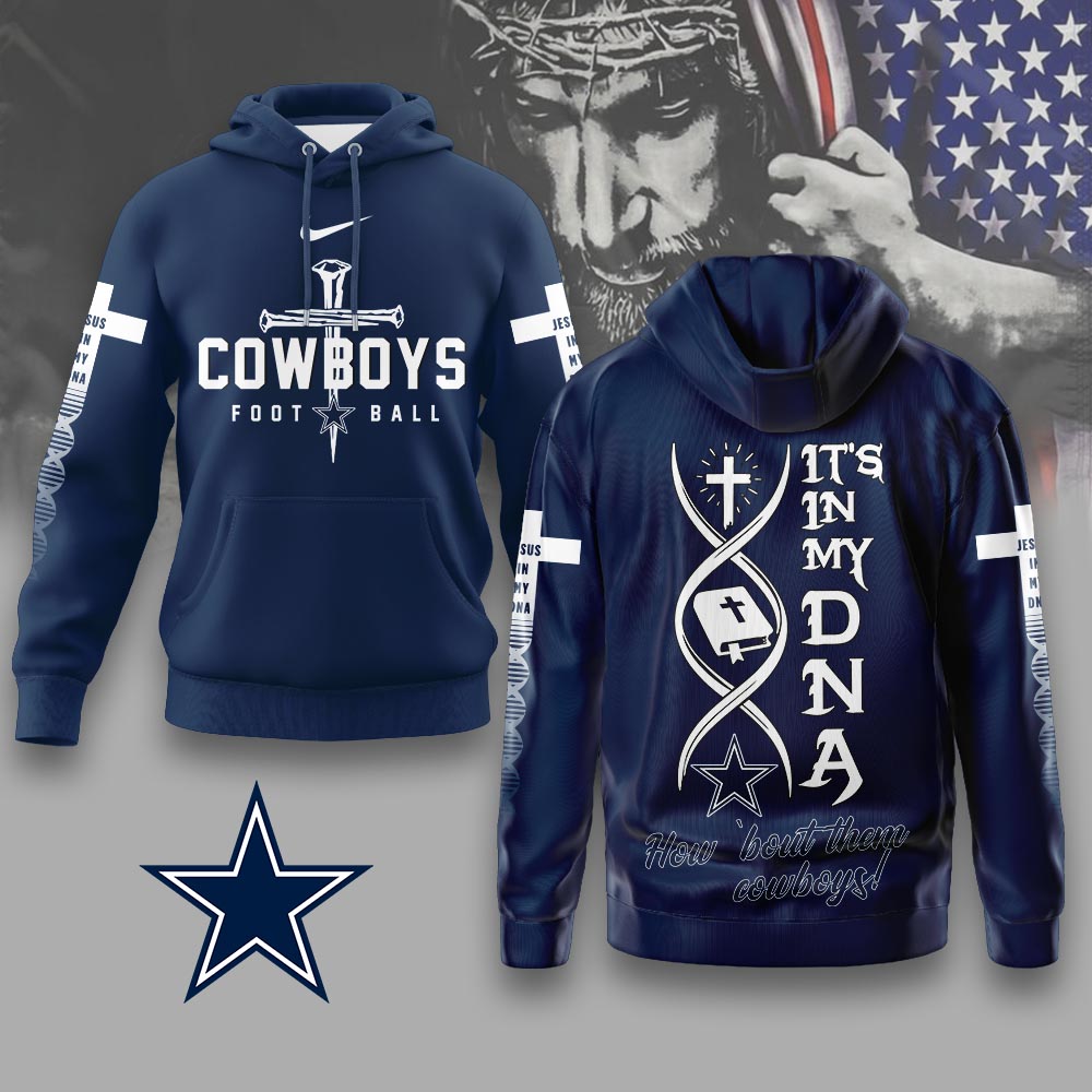 Dallas Cowboys | Premium Jesus NFL In My DNA Hoodie