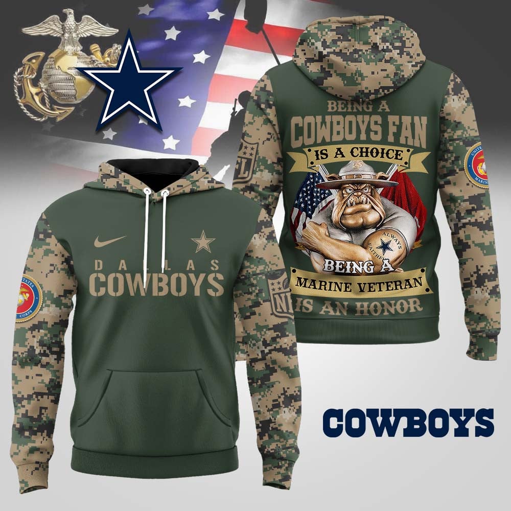 Dallas Cowboys | Premium NFL Marine Veteran Hoodie