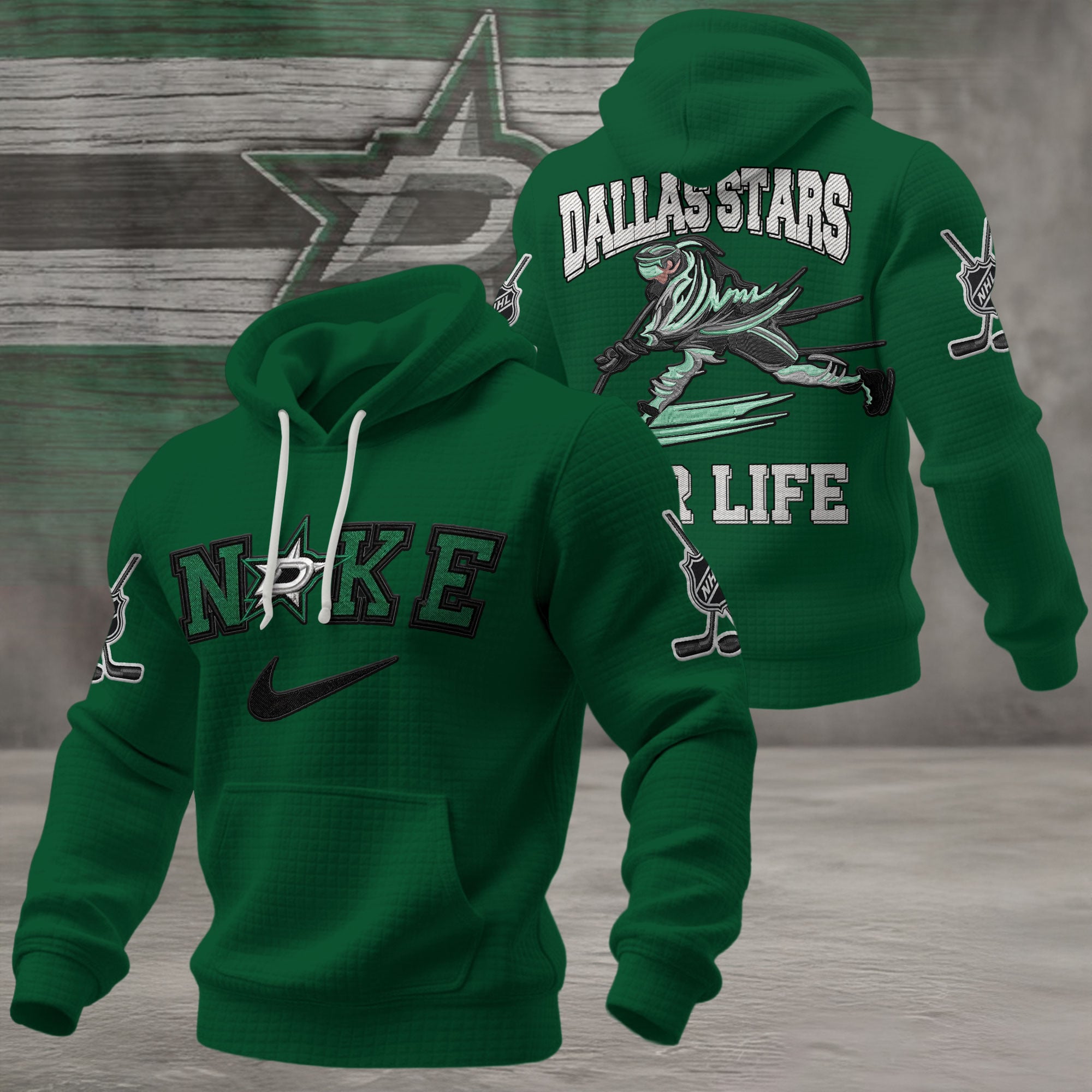 Dallas Stars | Premium NHL For Life Waffle Hoodie