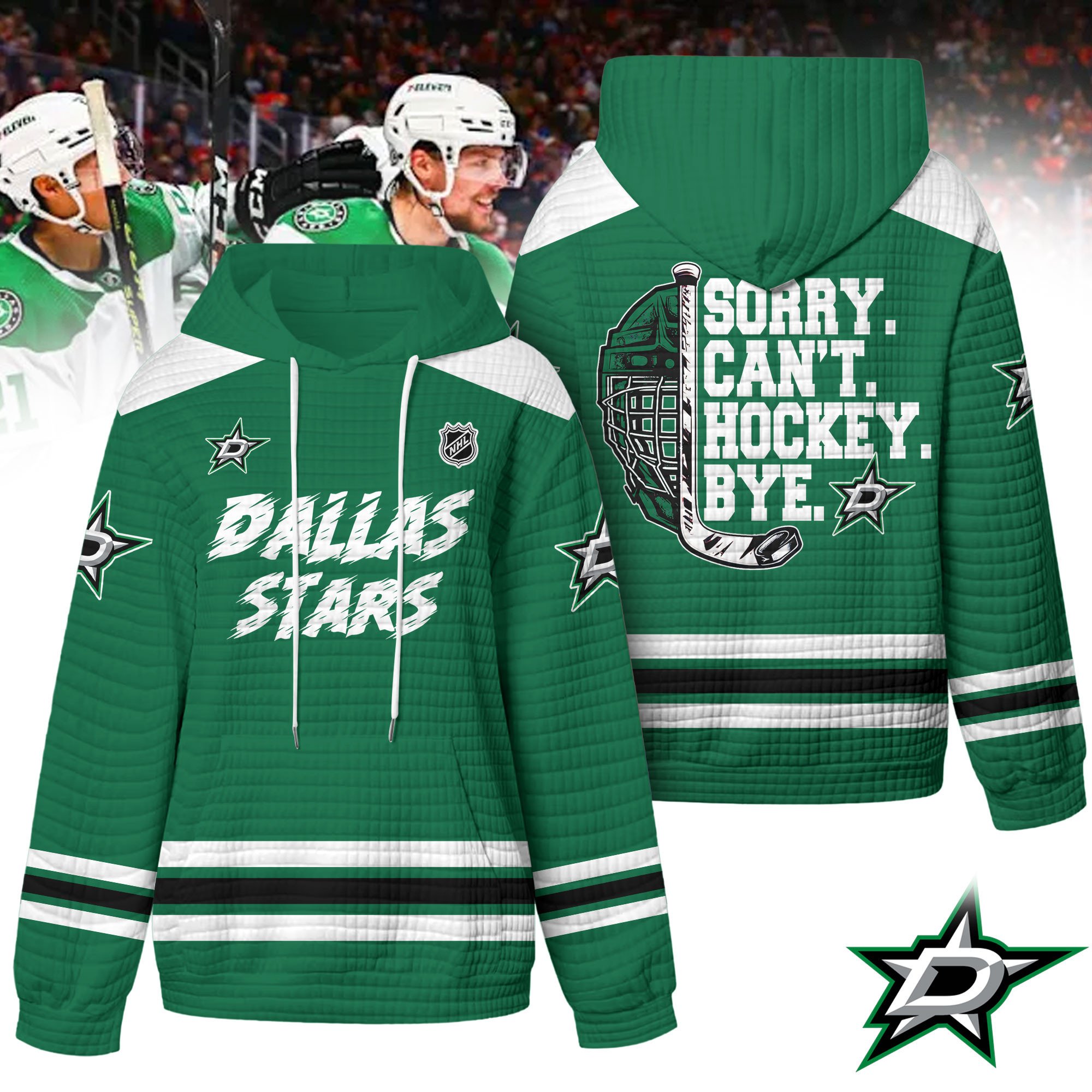 Dallas Stars | Premium NHL Sorry Busy Hockey Waffle Hoodie