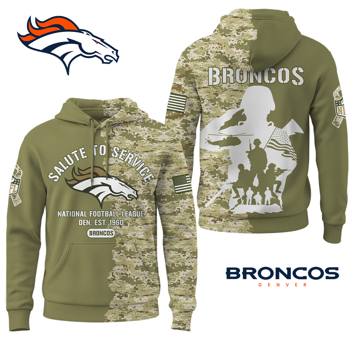 Denver Broncos | Premium Salute To Service Hoodie
