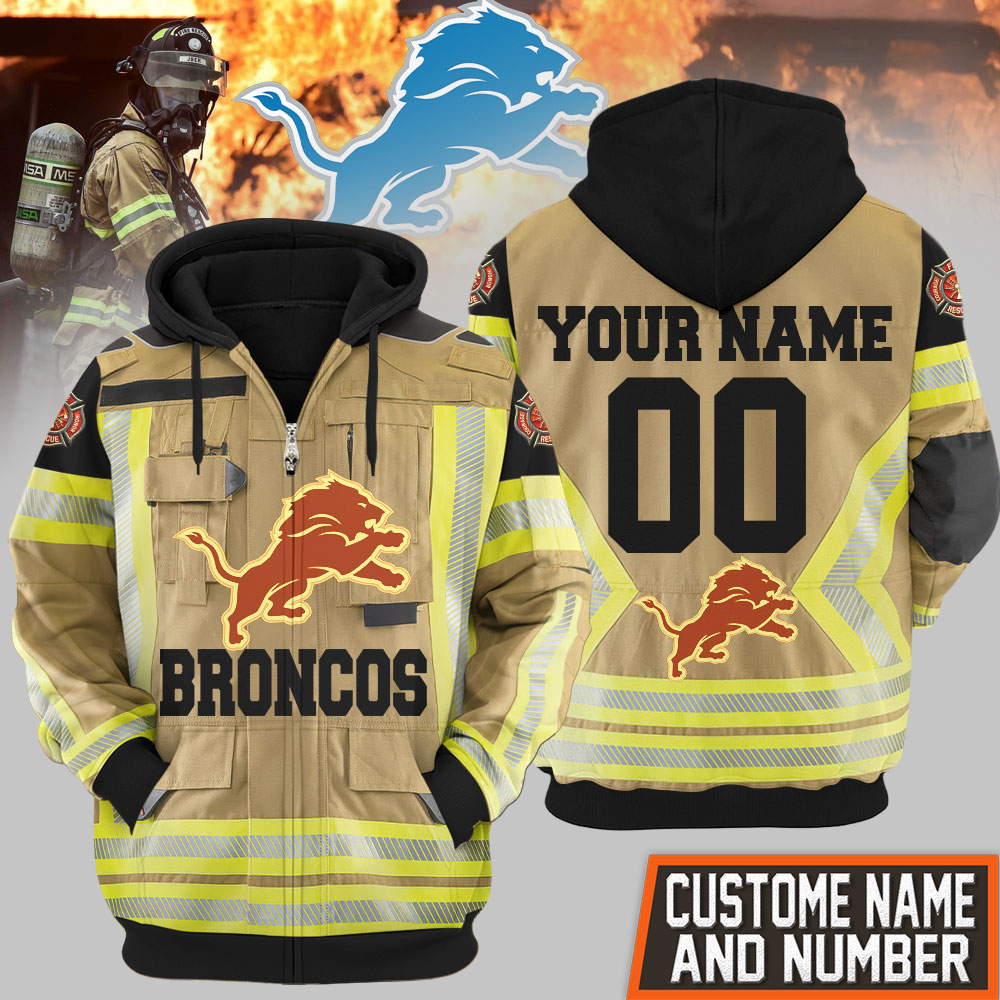 Detroit Lions | Premium NFL Firefighter Zip Hoodie