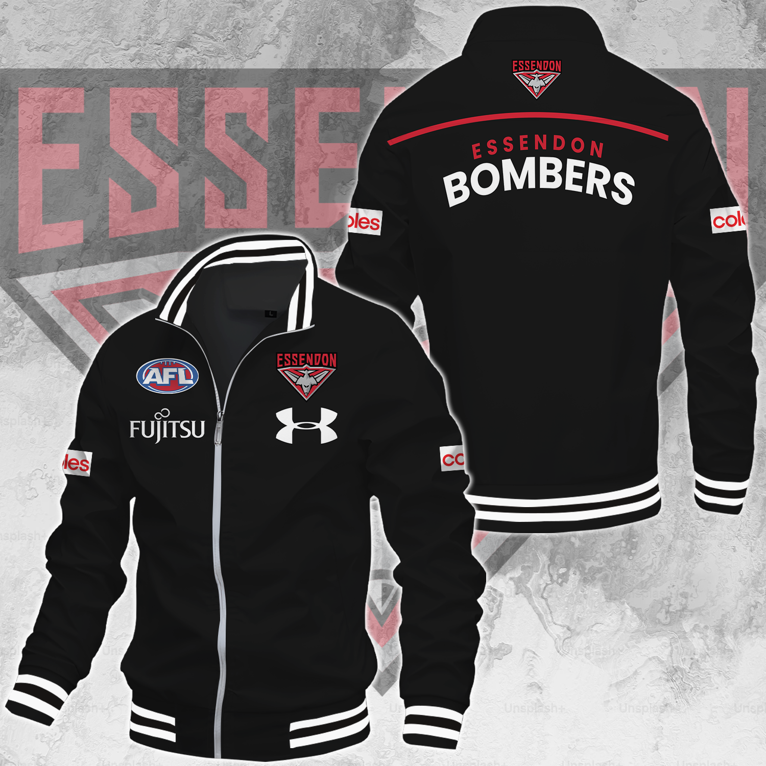 Essendon Bombers Football Club AFL 2025 Limited Edition Casual Jacket TM NTA V90