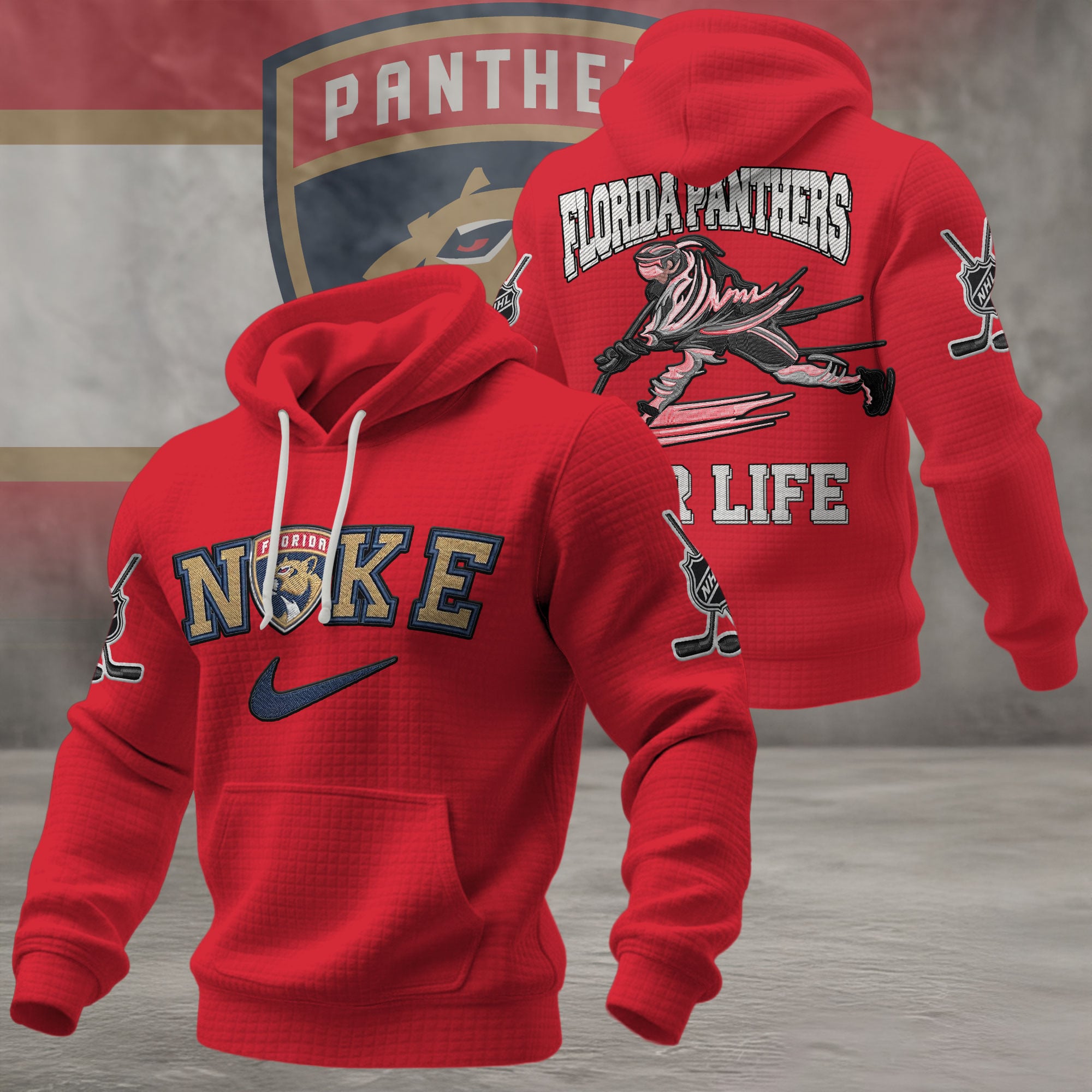 Florida Panthers | Premium NHL For Life Waffle Hoodie