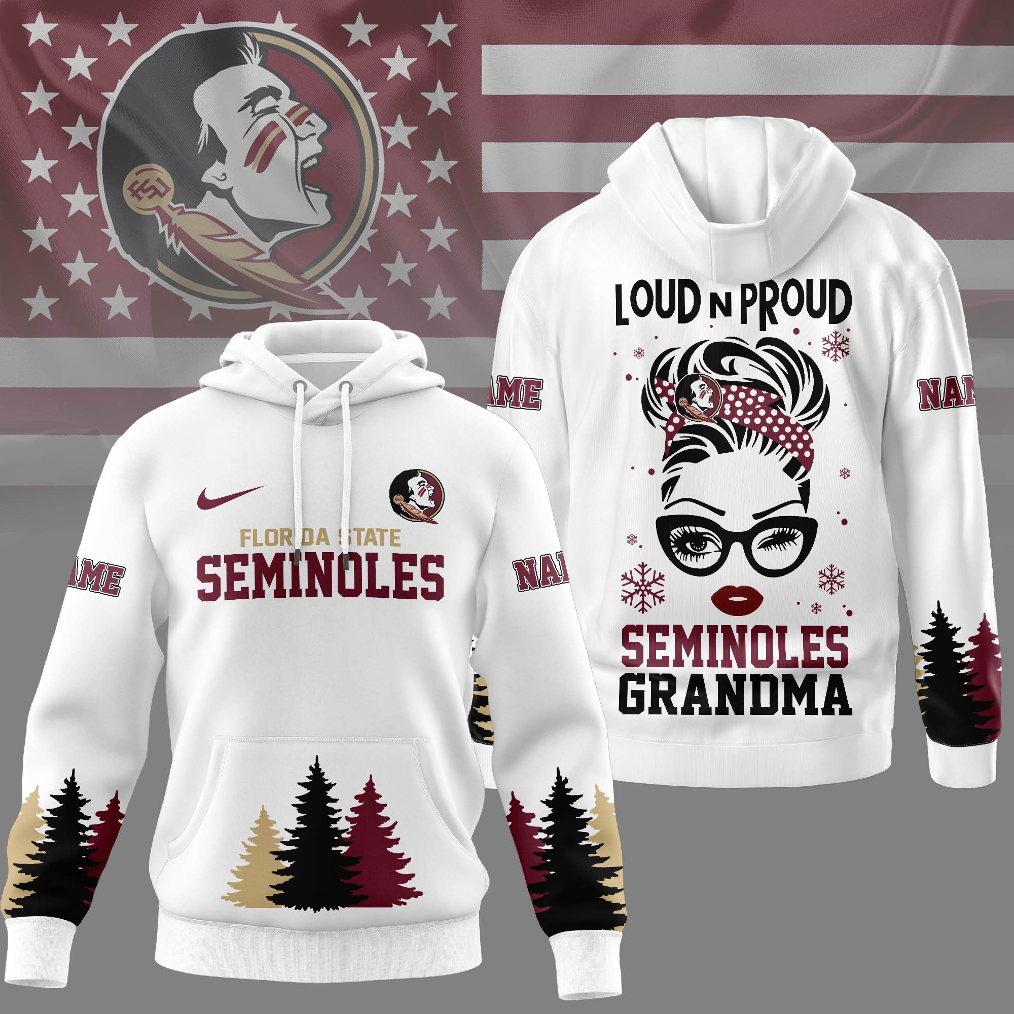 Florida State Seminoles | Premium NCAA Loud and Proud Grandma Hoodie