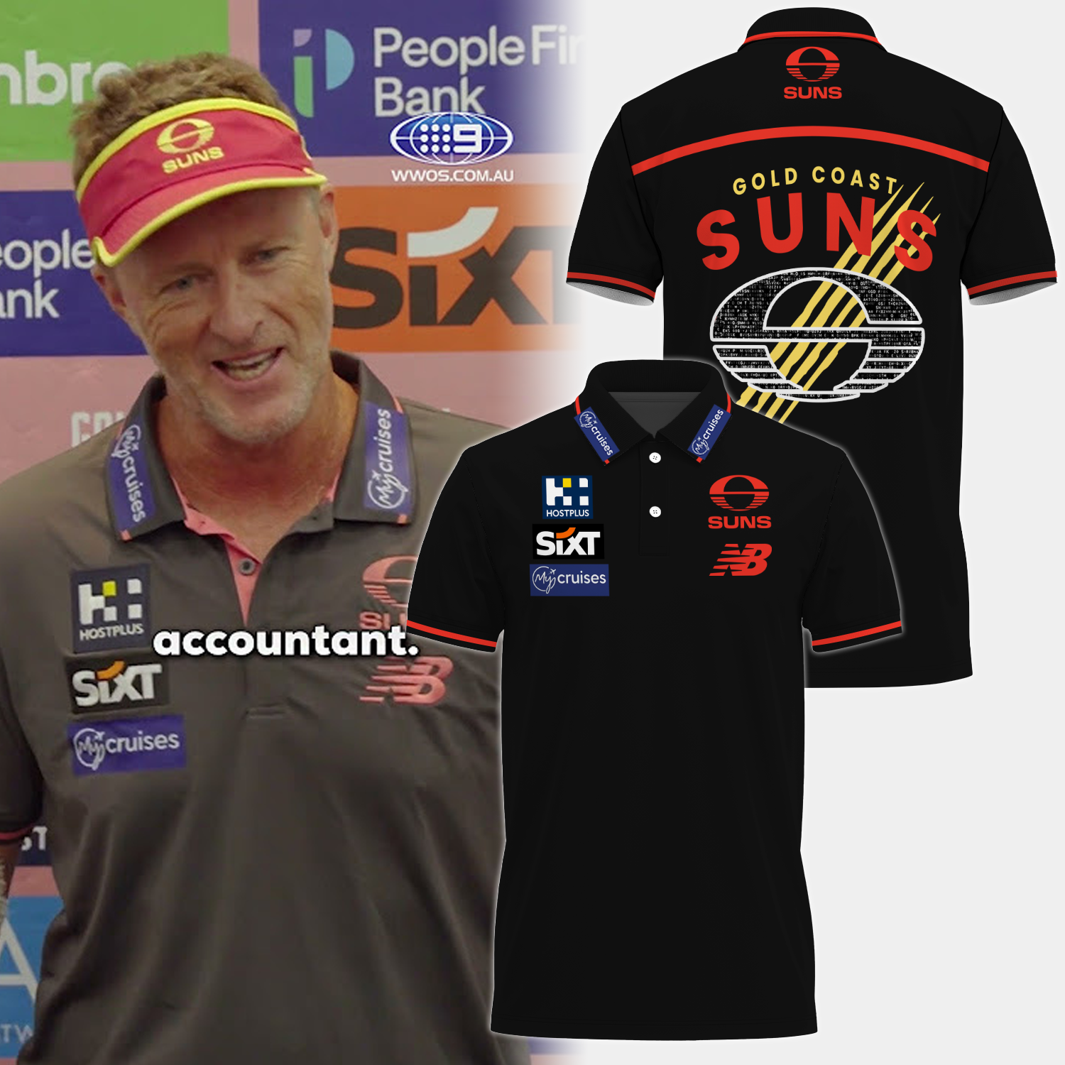 Gold Coast Suns AFL 2025 Limited Edition Polo Shirt TM NTA V12