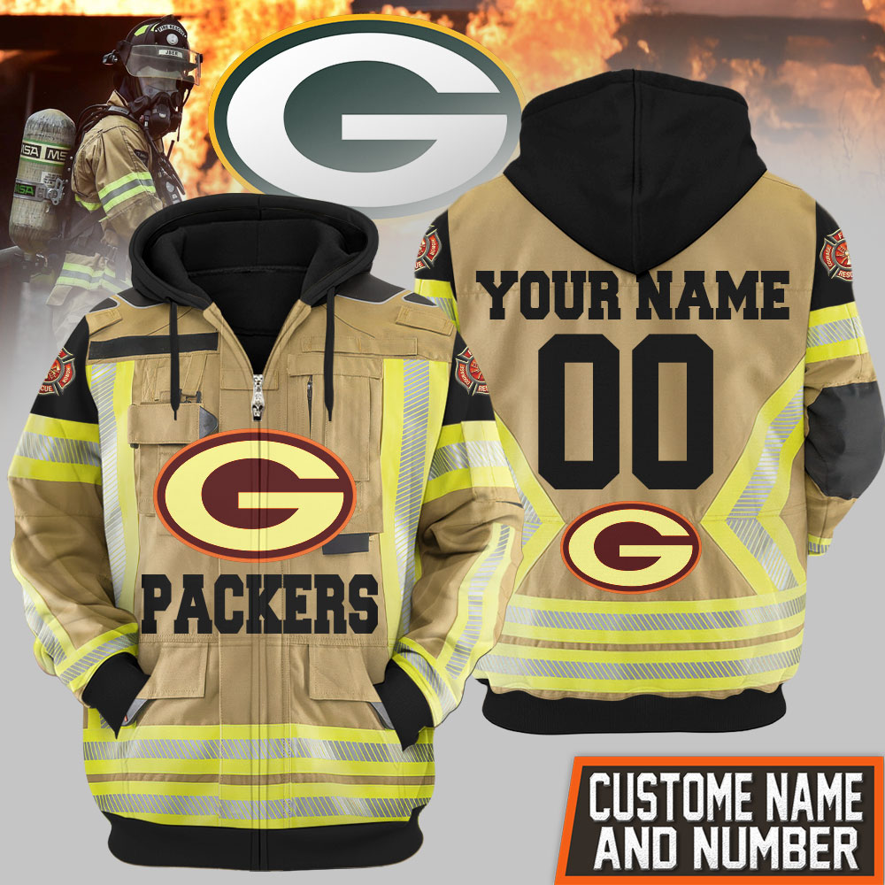 Green Bay Packers | Premium NFL Firefighter Zip Hoodie