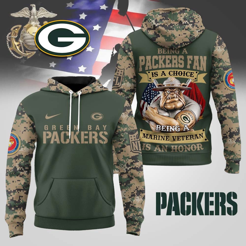 Green Bay Packers | Premium NFL Marine Veteran Hoodie