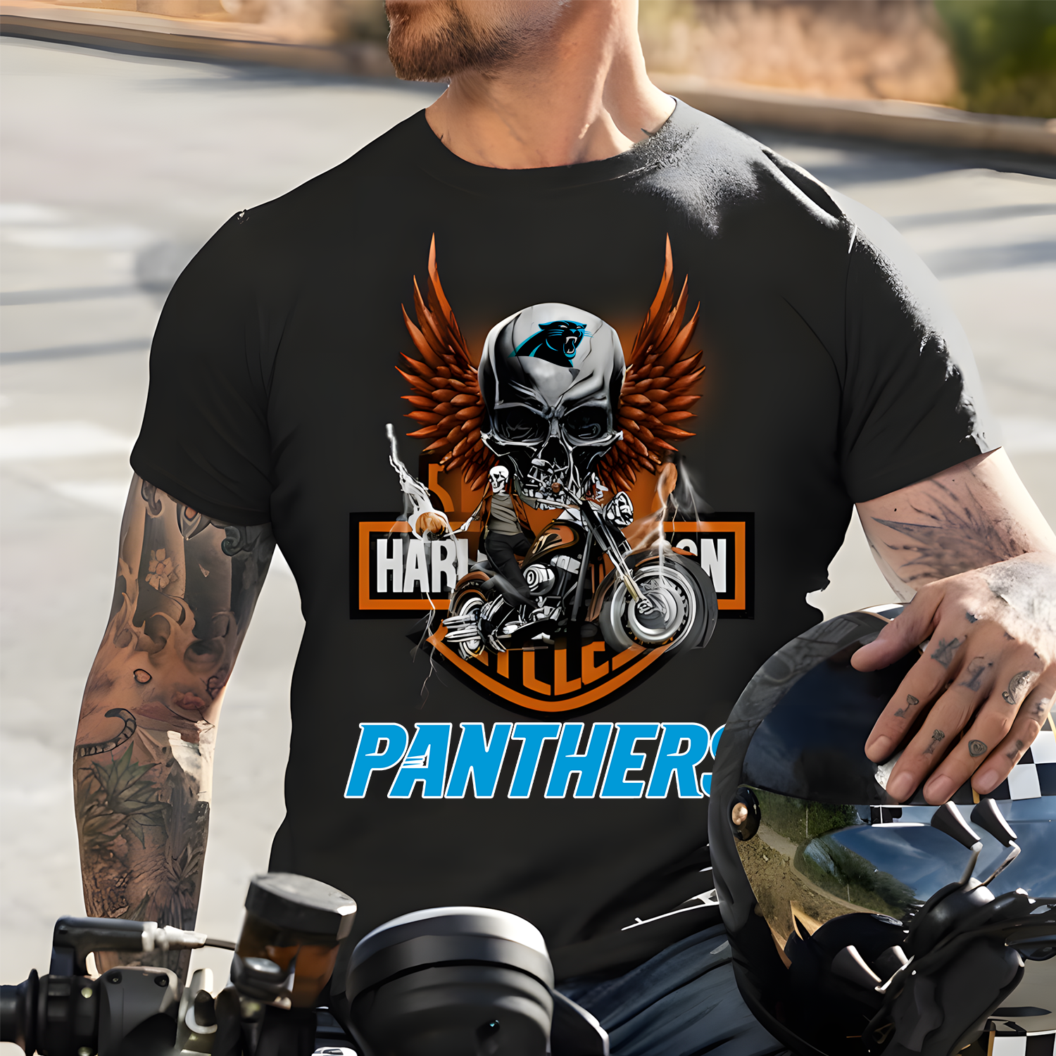 Harley x CAR NFL Biker Spirit 2D Shirt DatND ThuongNH