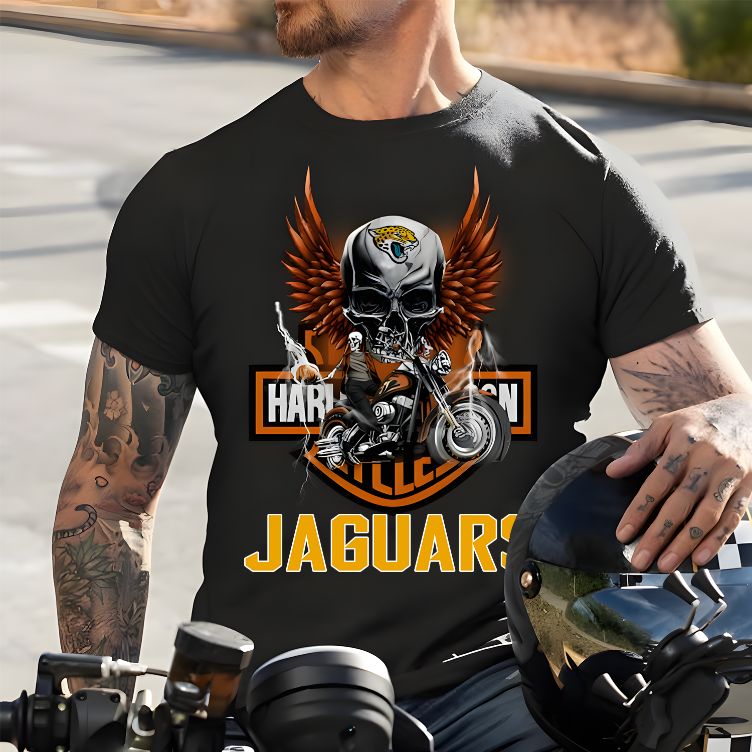 Harley x JAC NFL Biker Spirit 2D Shirt DatND ThuongNH