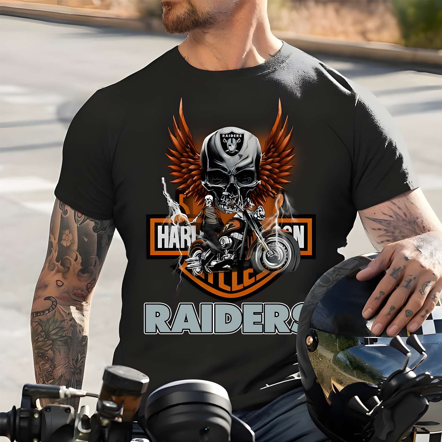 Harley x LV NFL Biker Spirit 2D Shirt DatND ThuongNH