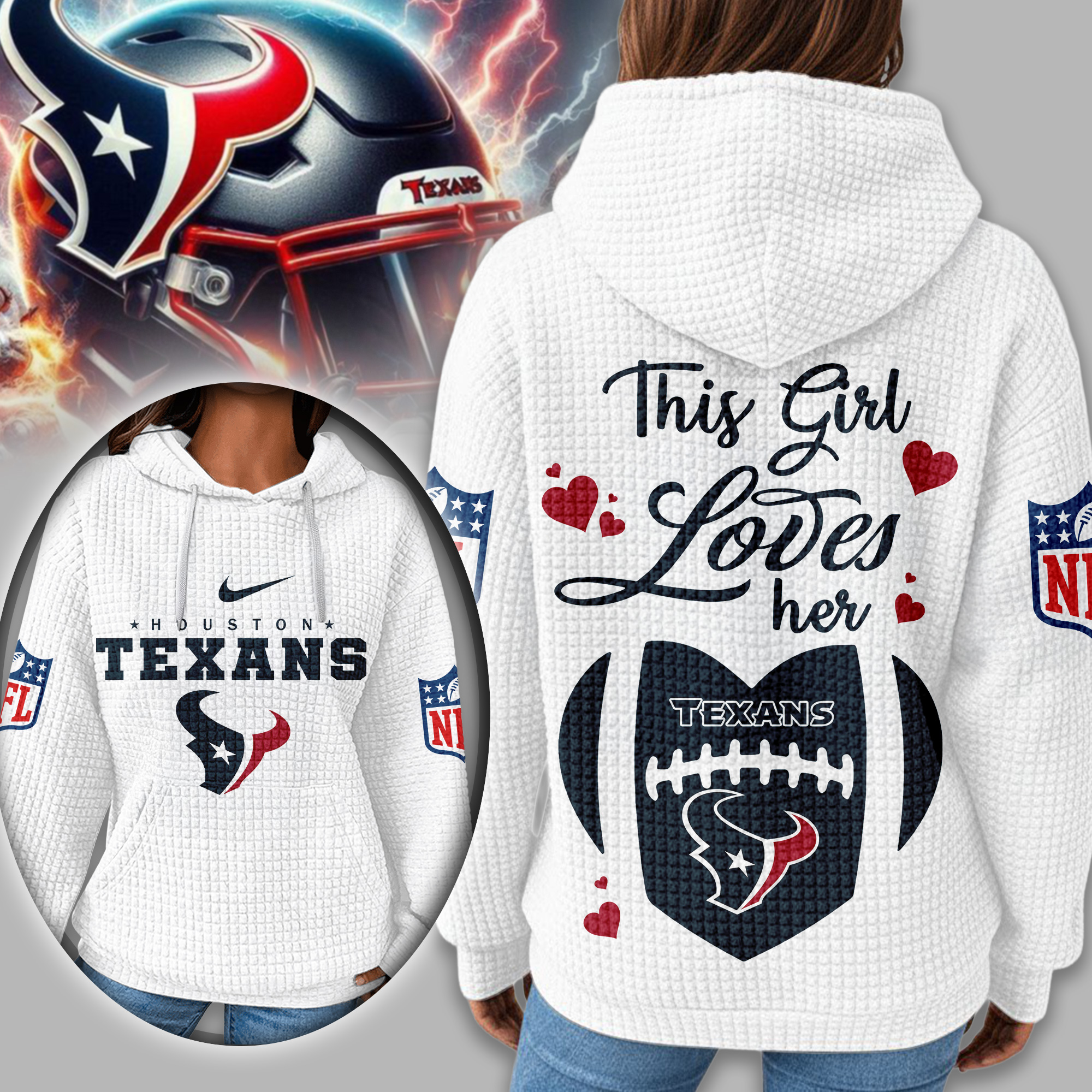 Houston Texans | Premium NFL Game Day Waffle Hoodie