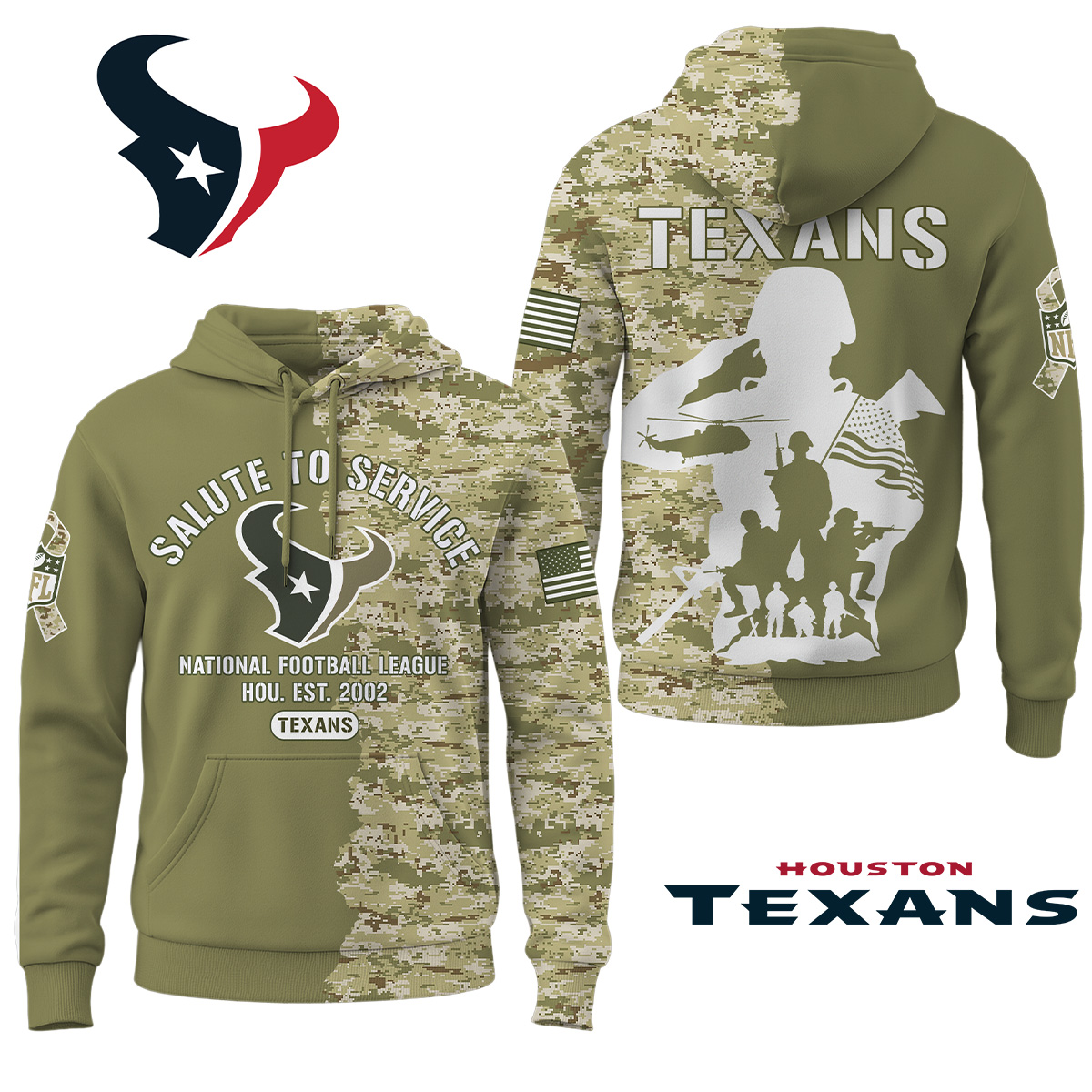 Houston Texans | Premium Salute To Service Hoodie