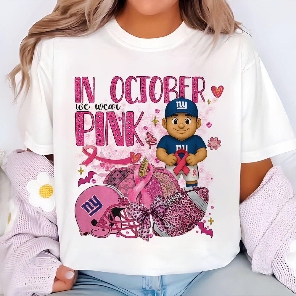 In October We Are Pink NFL NYG 2D Shirt DatND DVT