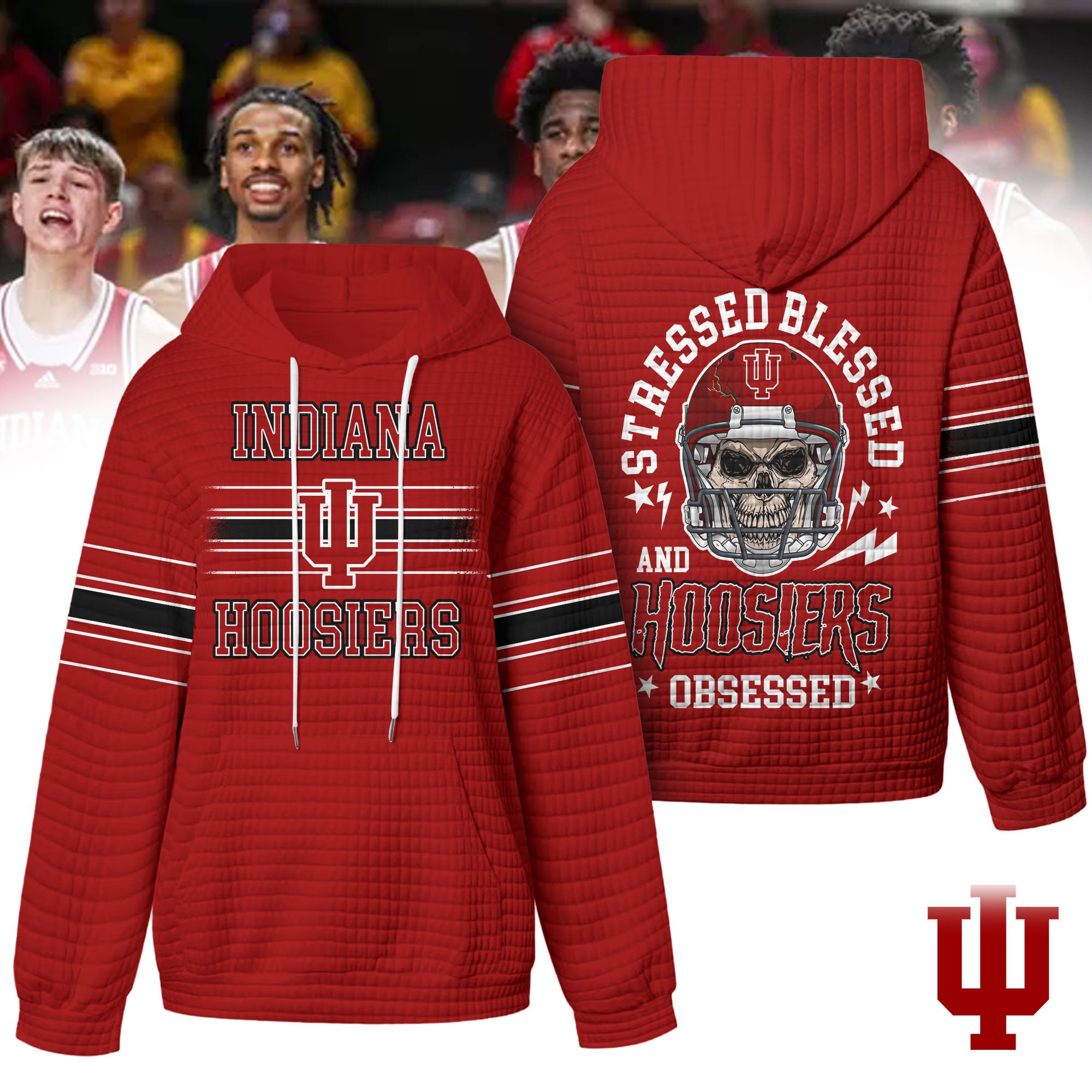 Indiana Hoosiers | Premium NCAA Obsessed Waffle Hoodie