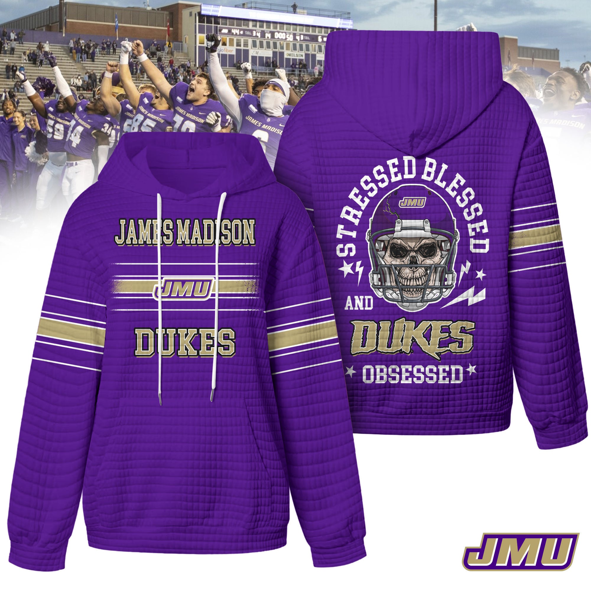 James Madison Dukes | Premium NCAA Obsessed Waffle Hoodie