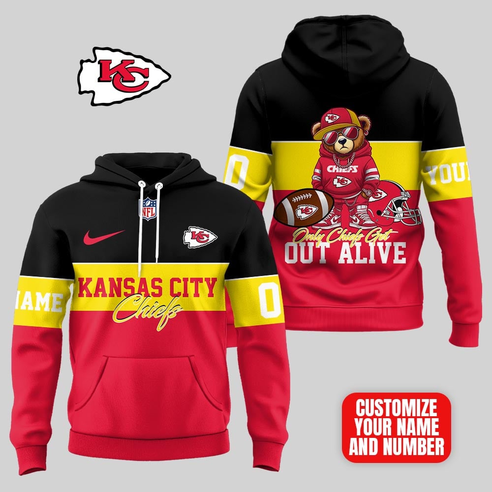 Kansas City Chiefs | Premium NFL Customizable Teddy Bear Hoodie