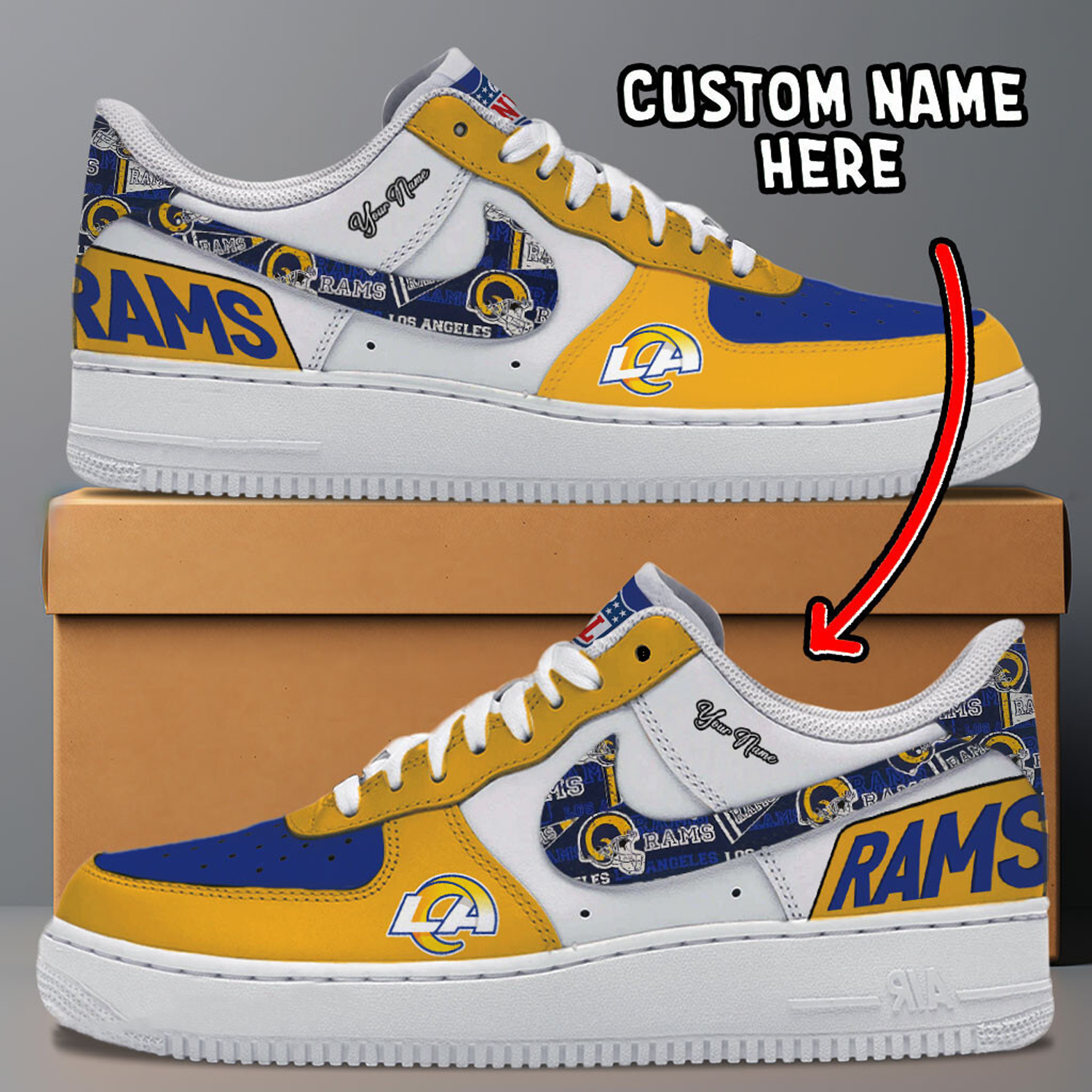 LAR x NFL Trending Air Force 1 Personalized DATND TANTD