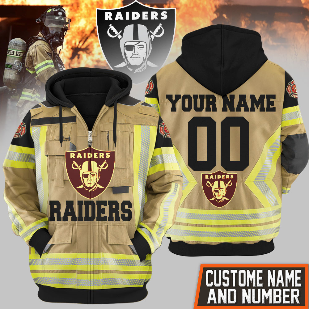 Las Vegas Raiders | Premium NFL Firefighter Zip Hoodie