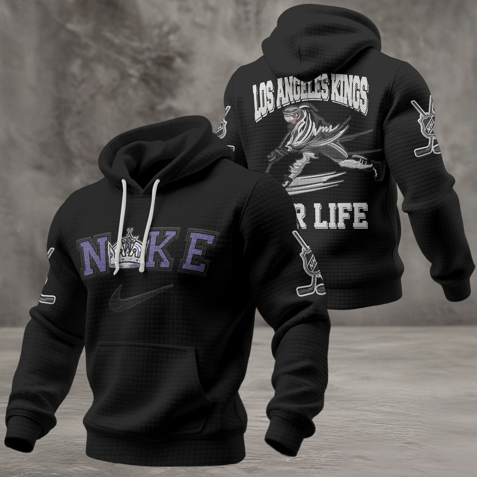 Los Angeles Kings | Premium NHL For Life Waffle Hoodie