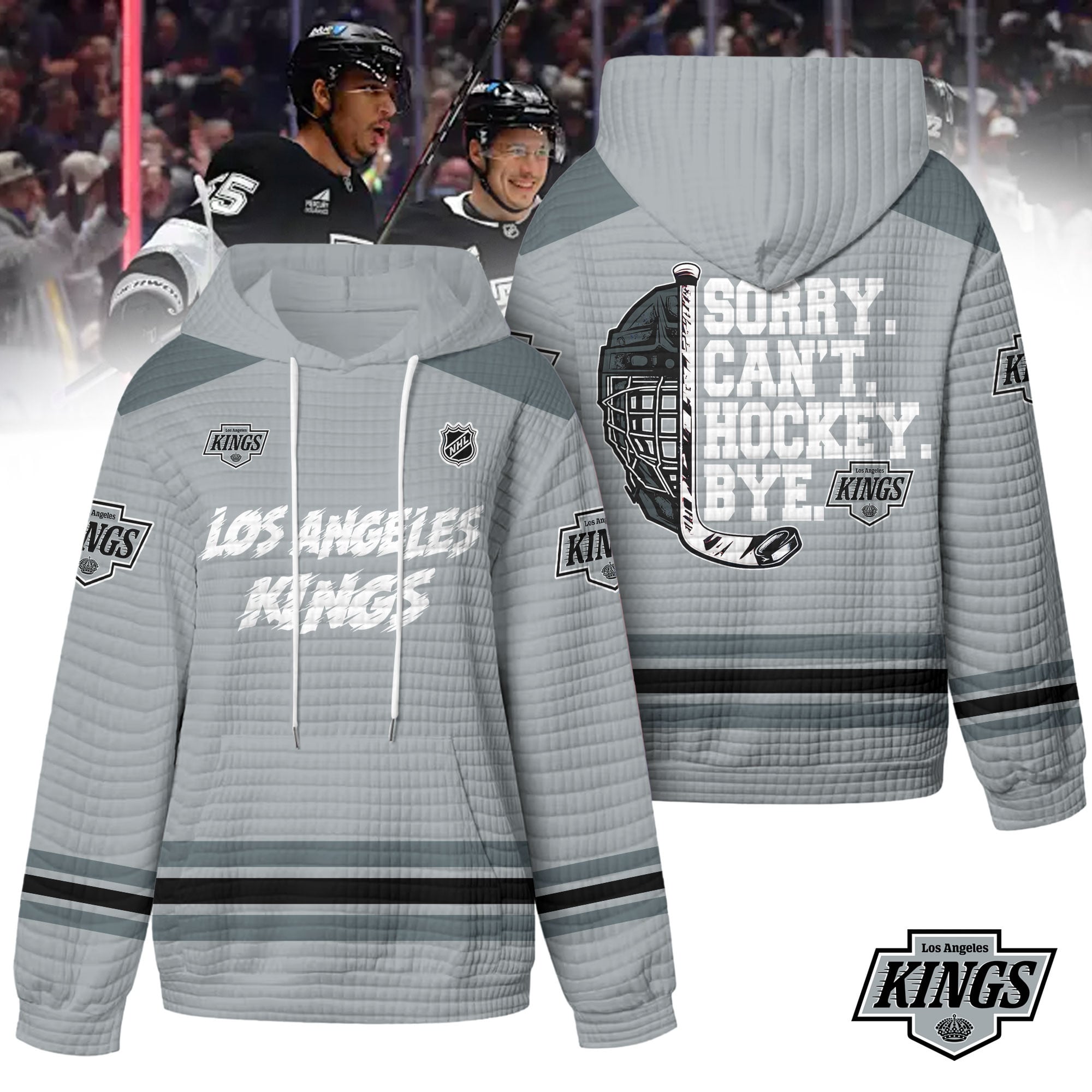Los Angeles Kings | Premium NHL Sorry Busy Hockey Waffle Hoodie