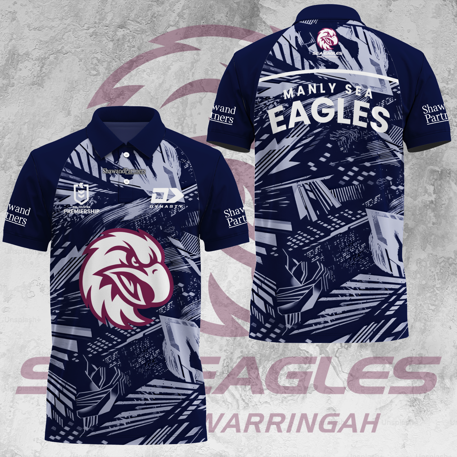 Manly Warringah Sea Eagles NRL 2025 Fear The Fortress Limited Edition Polo Shirt TM V8