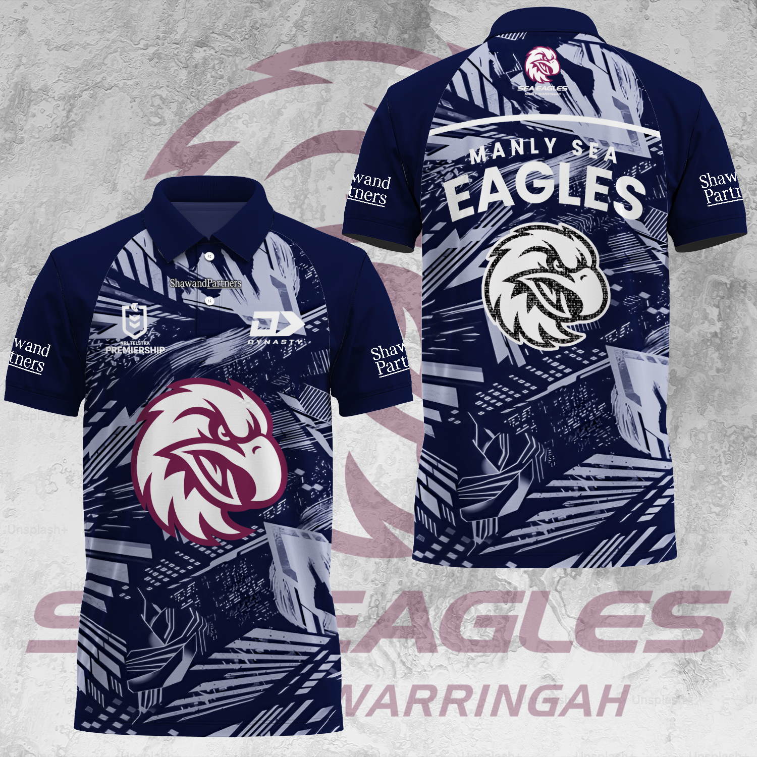 Manly Warringah Sea Eagles NRL 2025 Fear The Fortress Limited Edition Polo Shirt TM V9