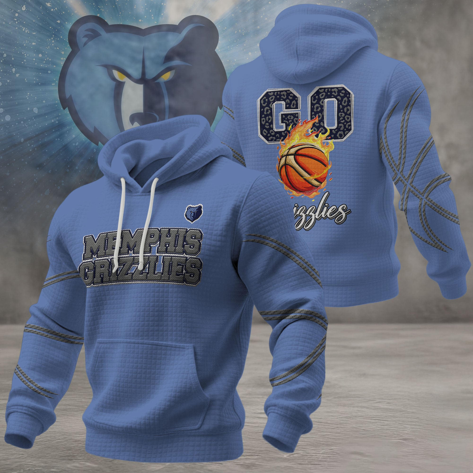 Memphis Grizzlies | Premium NBA Fan Waffle Hoodie
