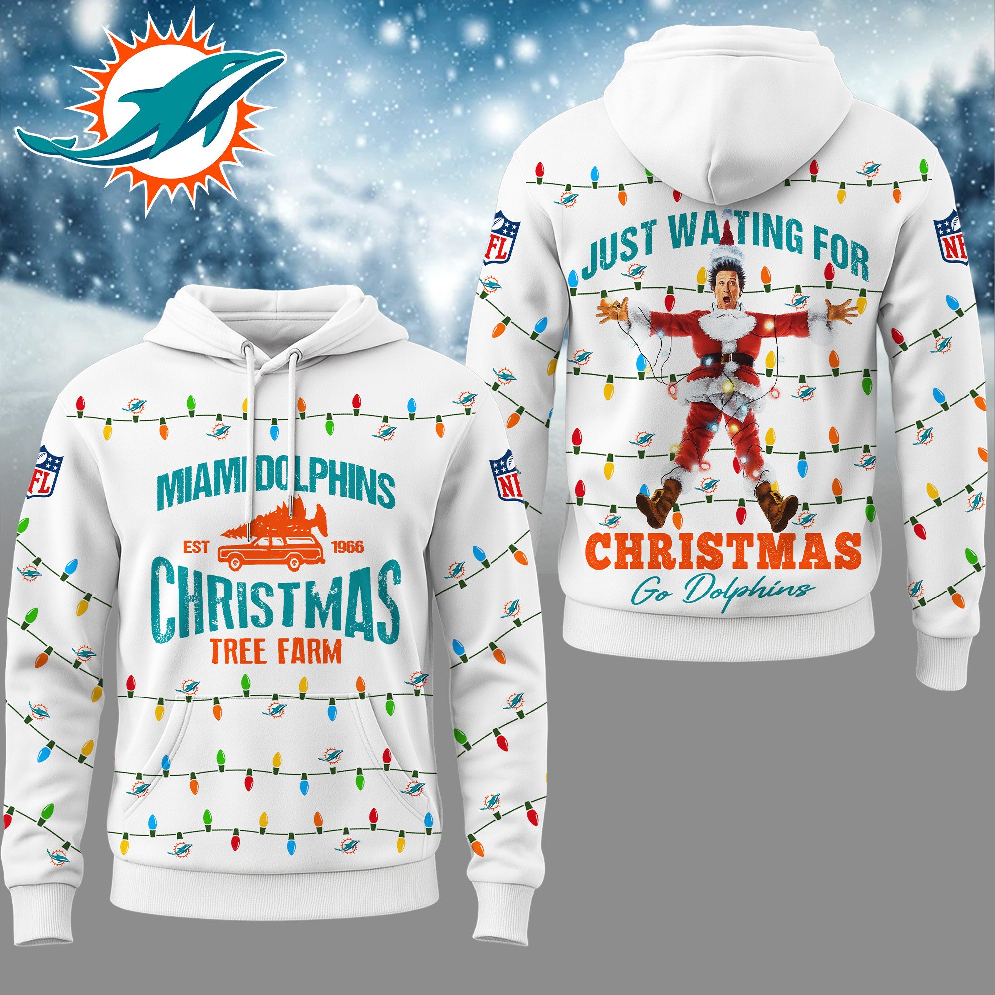 Miami Dolphins | Premium NFL Griswold Christmas Hoodie