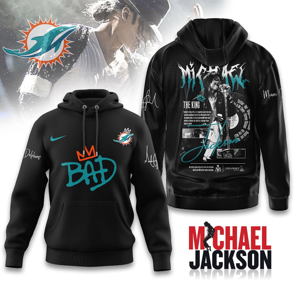 Miami Dolphins | Premium NFL Michael Jackson Fan Hoodie