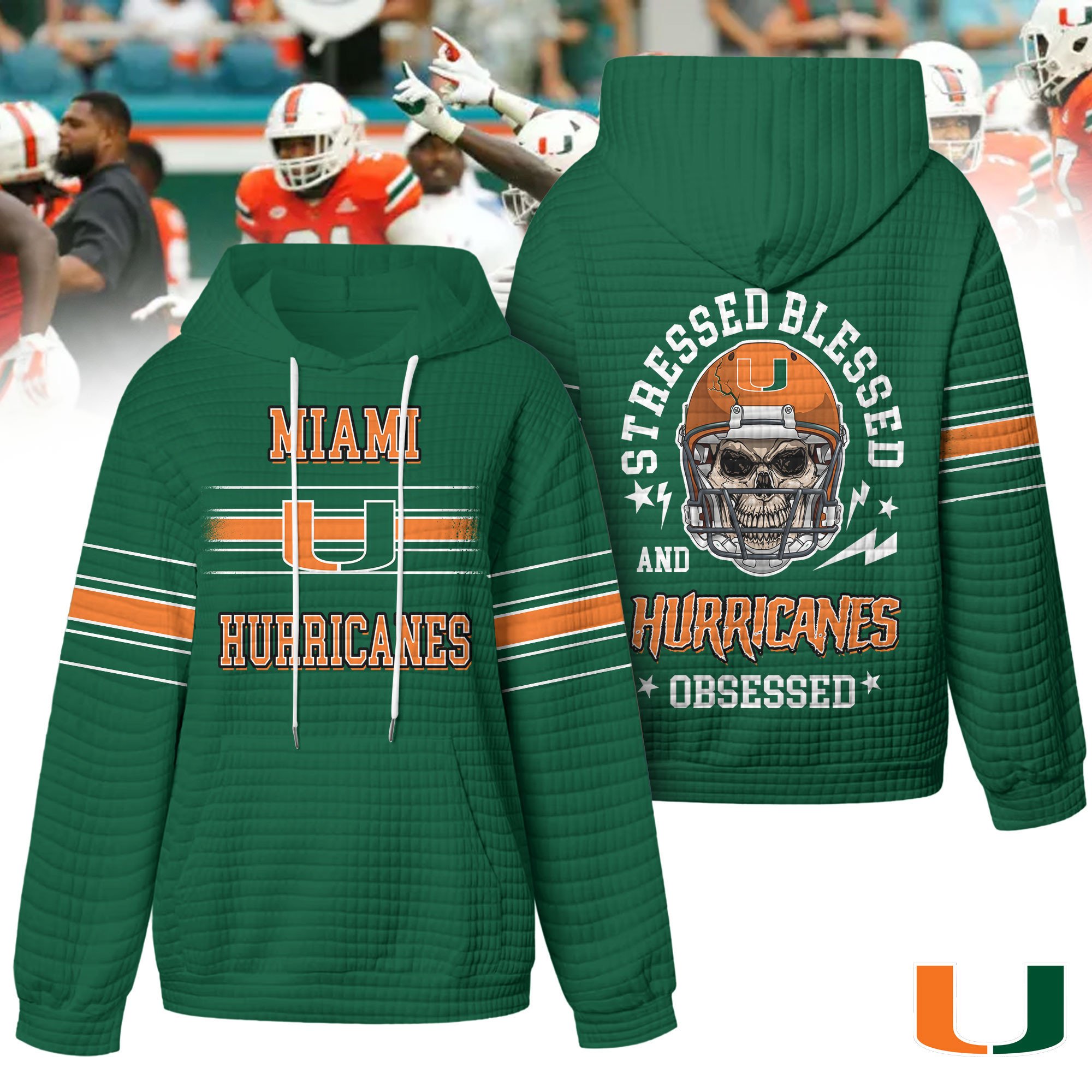 Miami Hurricanes | Premium NCAA Obsessed Waffle Hoodie