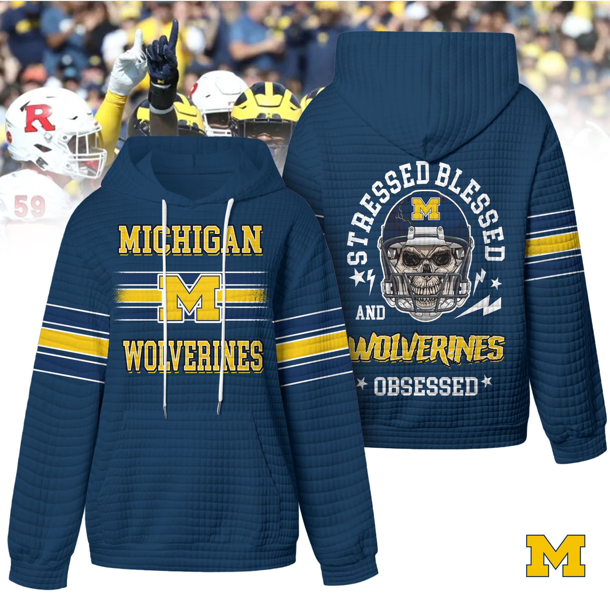 Michigan Wolverines | Premium NCAA Obsessed Waffle Hoodie