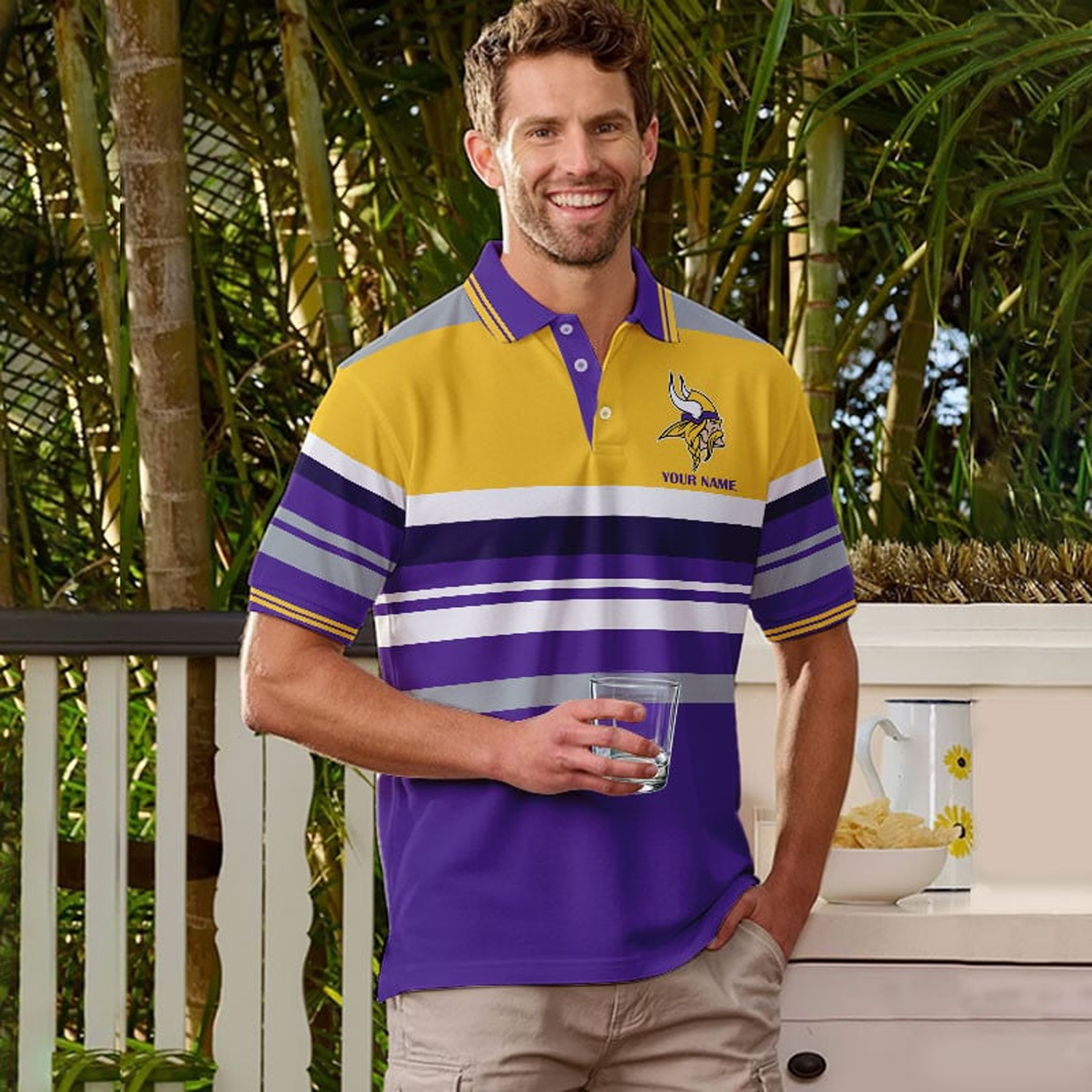 MIN x NFL New Style Men Short Sleeves Polo Shirt DatND DVT