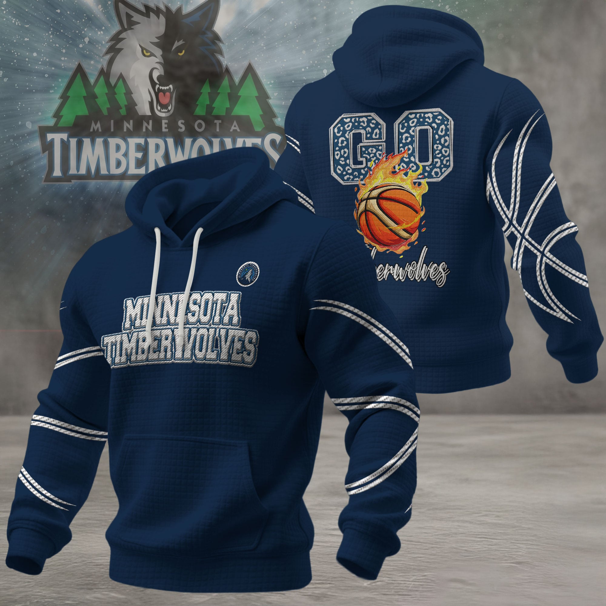 Minnesota Timberwolves | Premium NBA Fan Waffle Hoodie