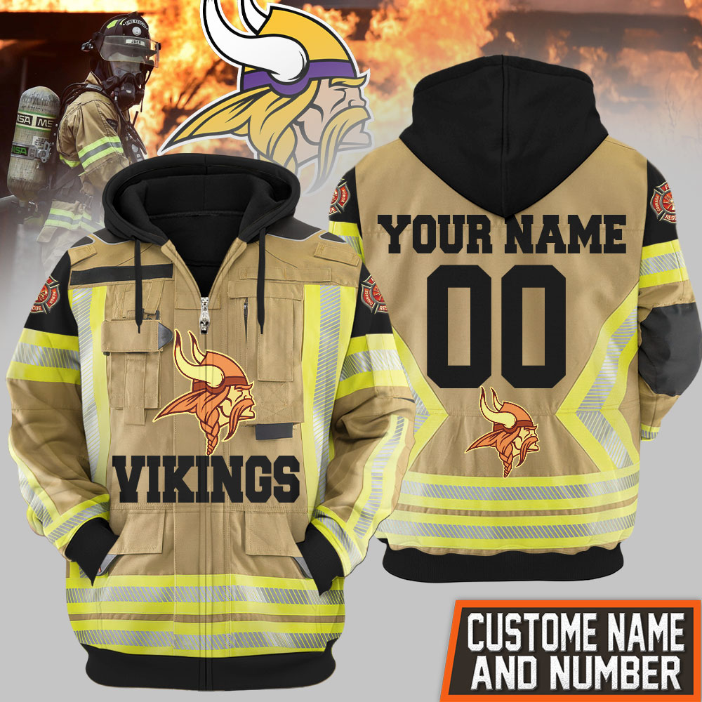 Minnesota Vikings | Premium NFL Firefighter Zip Hoodie