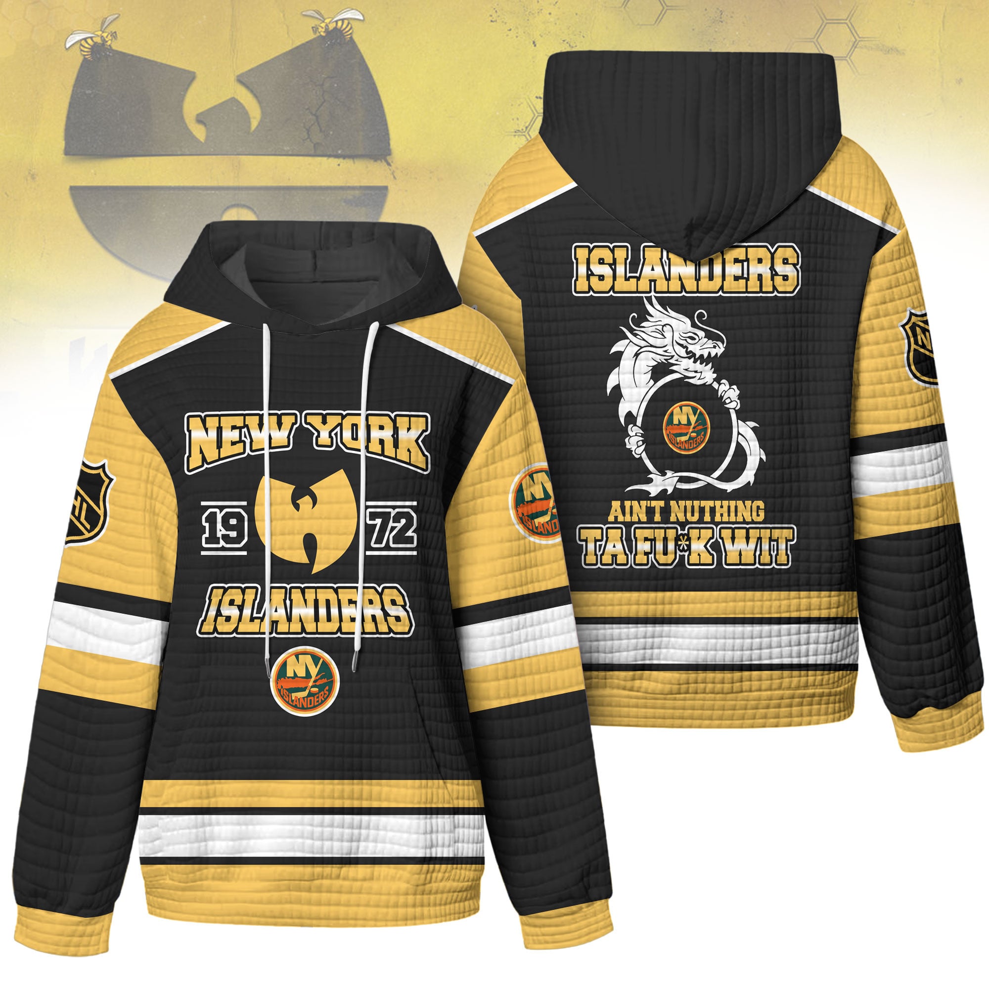 New York Islanders | Premium NHL Wu-Tang Clan Waffle Hoodie
