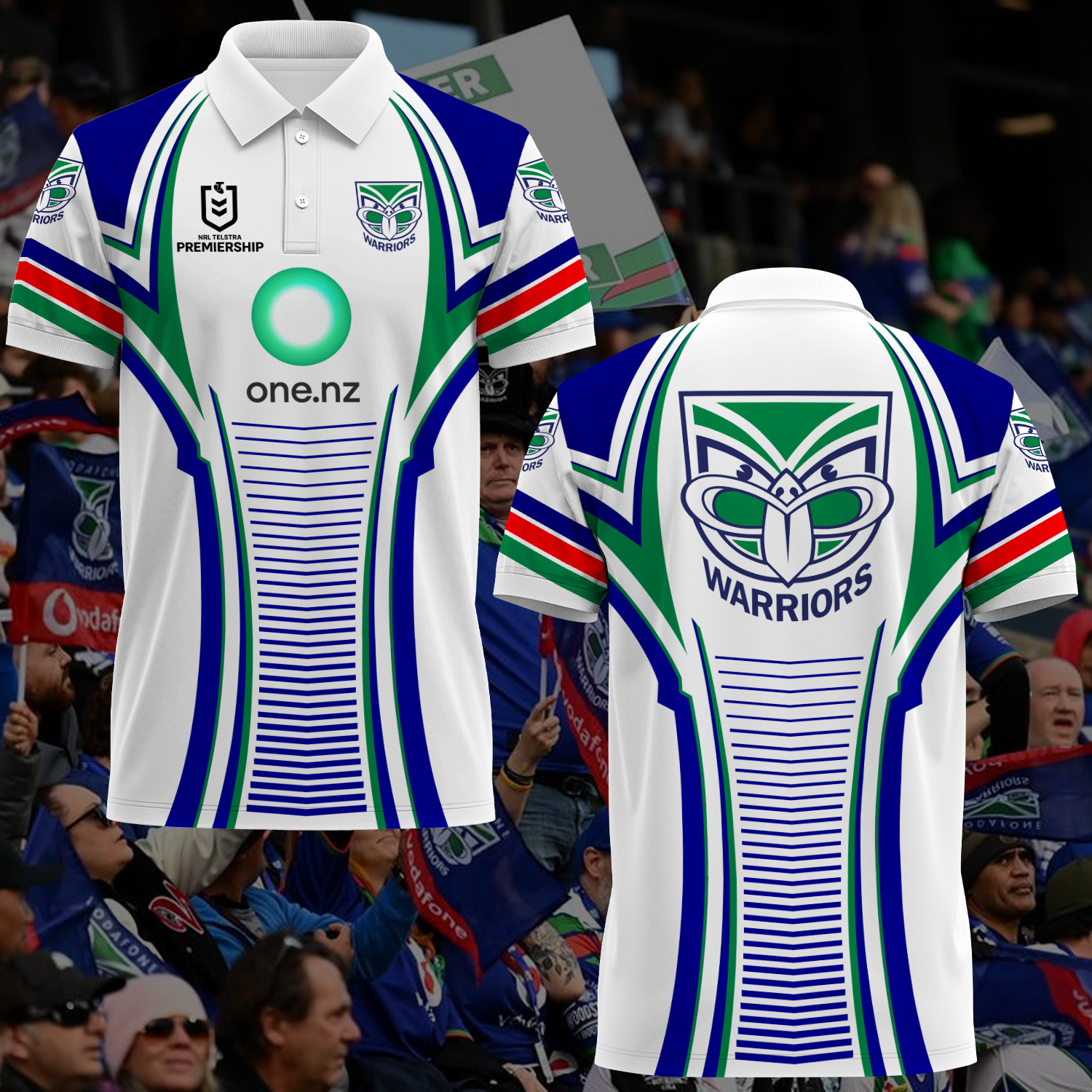 New Zealand Warriors NRL 2025 Polo Shirt TM NTA V1