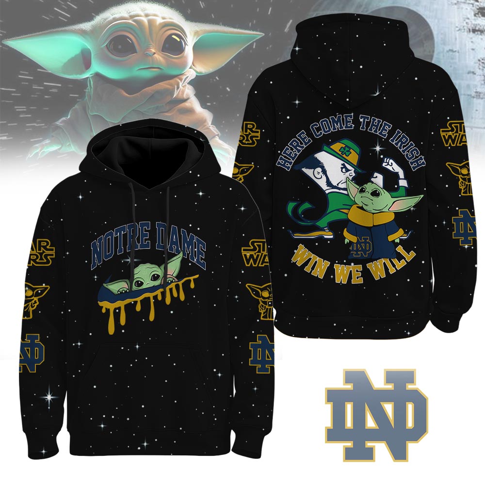 Notre Dame Fighting Irish | Premium NCAA Baby Yoda Hoodie
