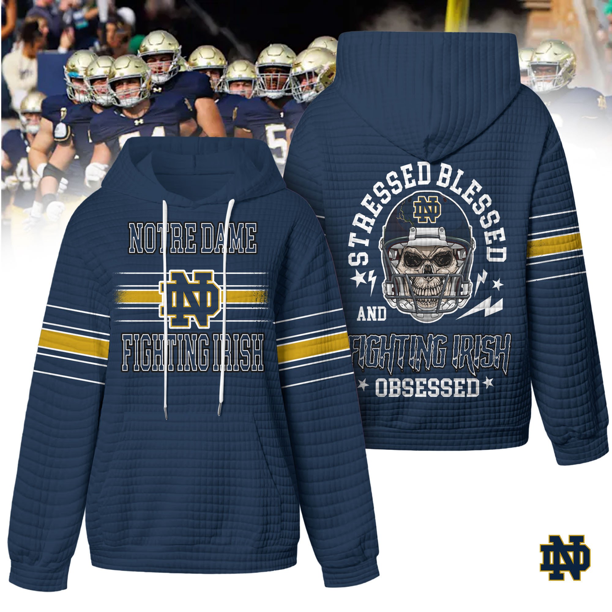 Notre Dame Fighting Irish | Premium NCAA Obsessed Waffle Hoodie