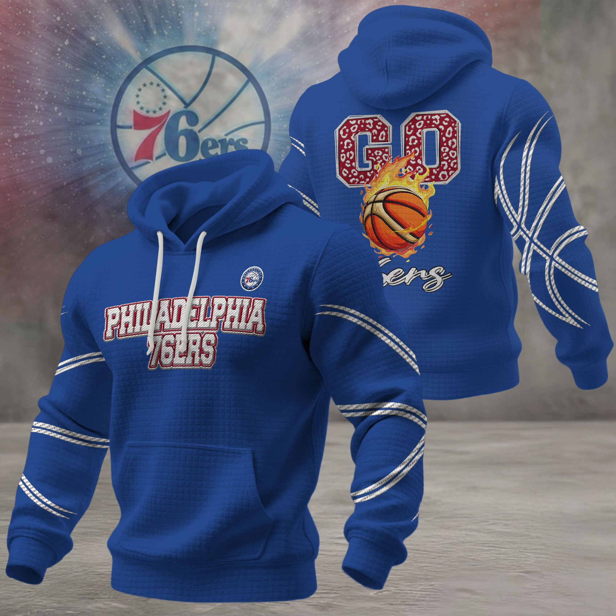Philadelphia 76ers | Premium NBA Fan Waffle Hoodie