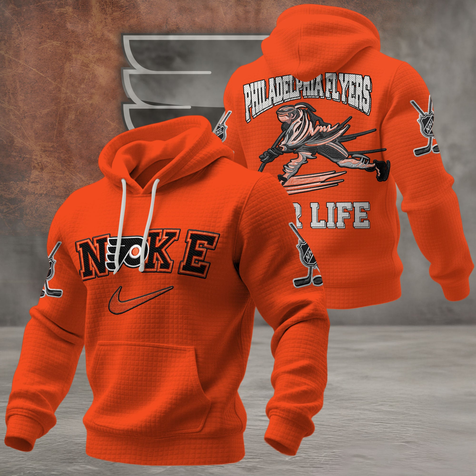 Philadelphia Flyers | Premium NHL For Life Waffle Hoodie