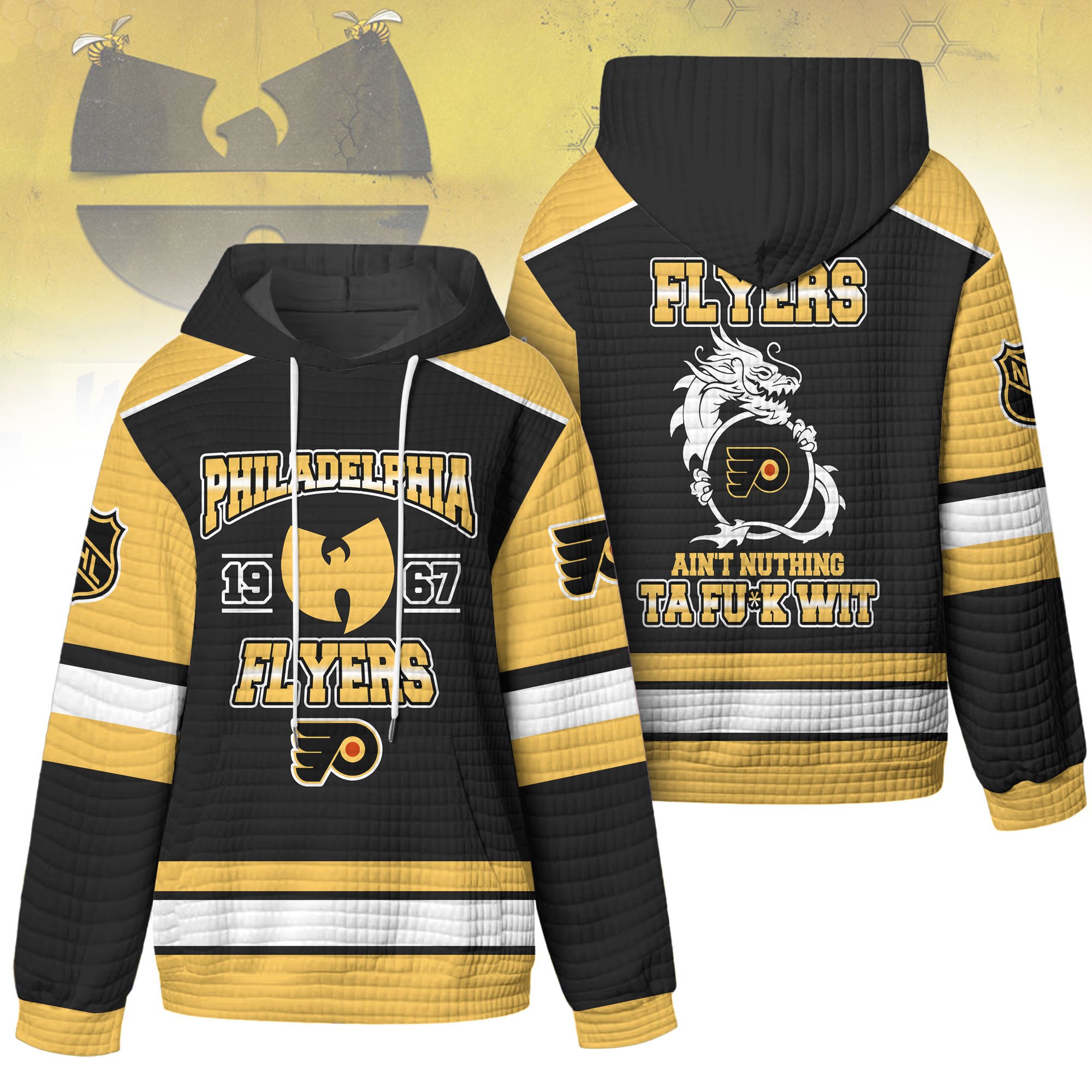 Philadelphia Flyers | Premium NHL Wu-Tang Clan Waffle Hoodie
