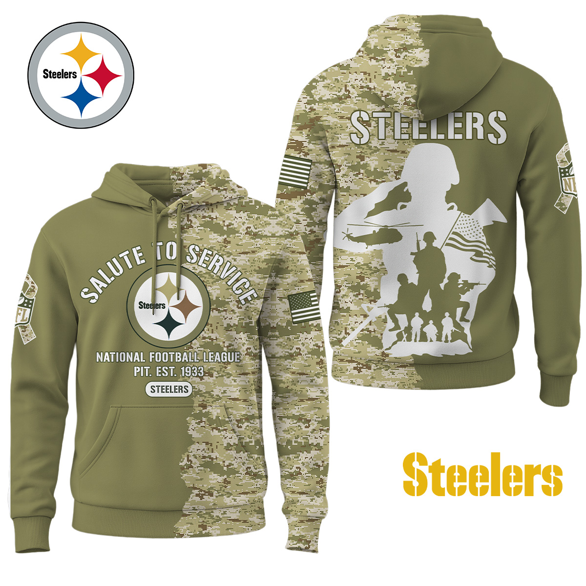 Pittsburgh Steelers | Premium Salute To Service Hoodie