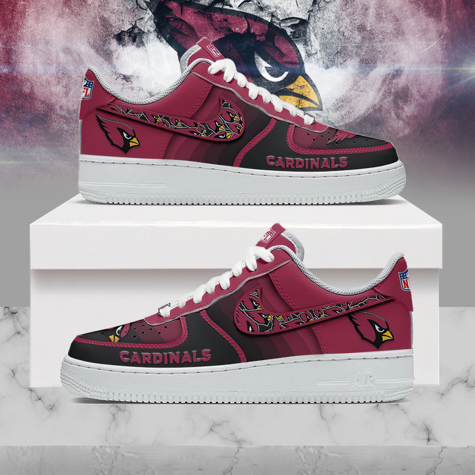 Premium NFL ARI Multicolor AF1 Sneaker V1 NMD25 TTV