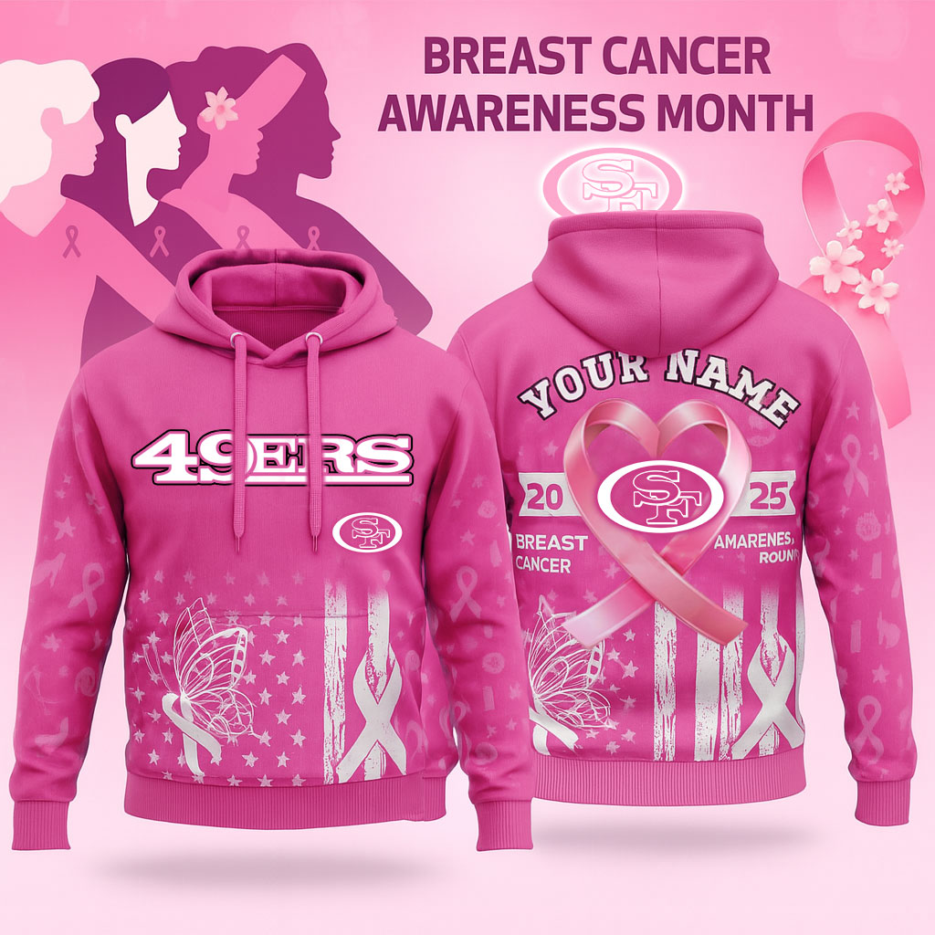 San Francisco 49ers | Premium NFL Breast Cancer Awareness Hoodie