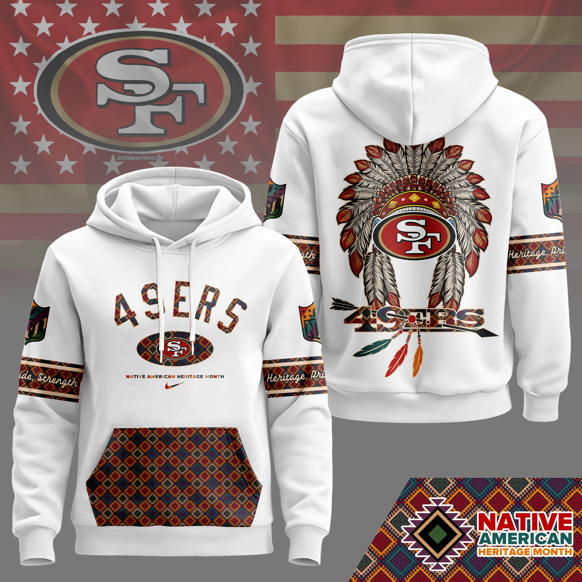 San Francisco 49ers | Premium NFL Heritage Month Special Hoodie