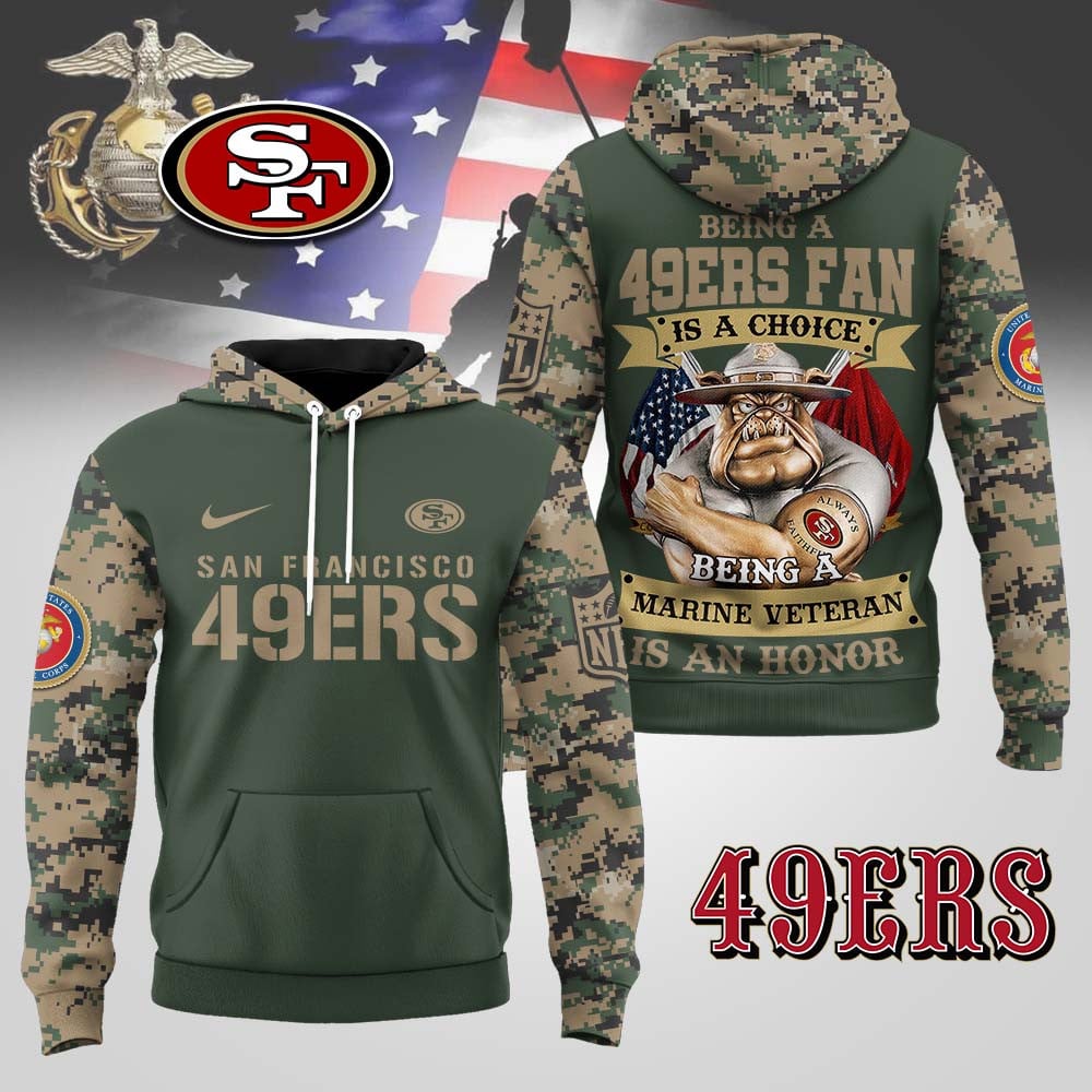 San Francisco 49ers | Premium NFL Marine Veteran Hoodie
