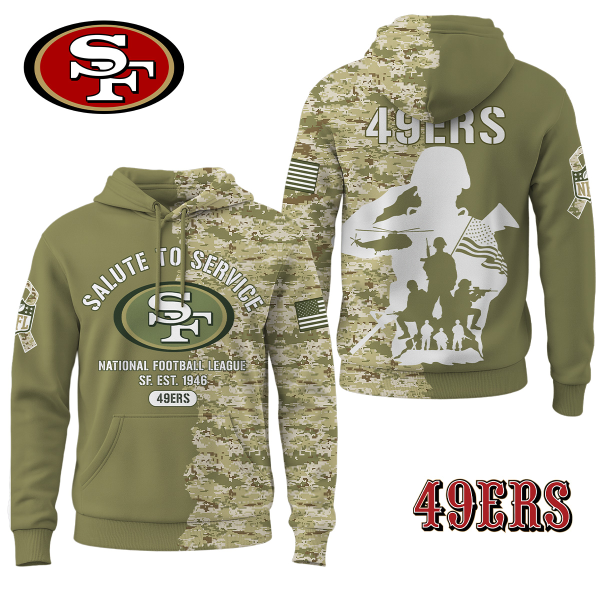 San Francisco 49ers | Premium Salute To Service Hoodie
